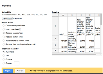 Means screenshot 4 in Google Spreadsheets
